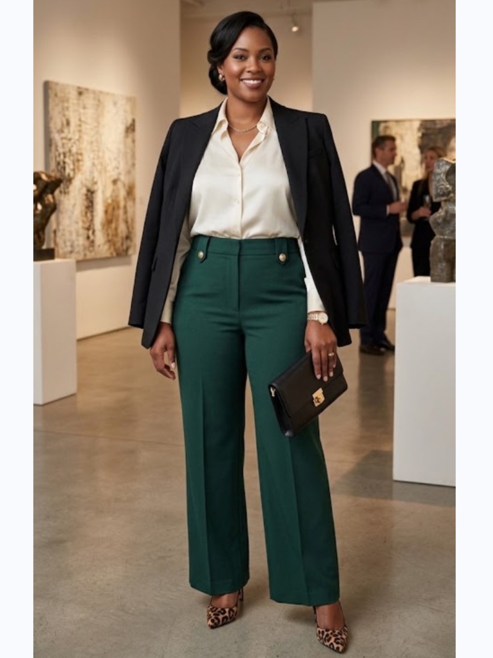 Jules & Leopold Forest Green Women’s Dress Pants
